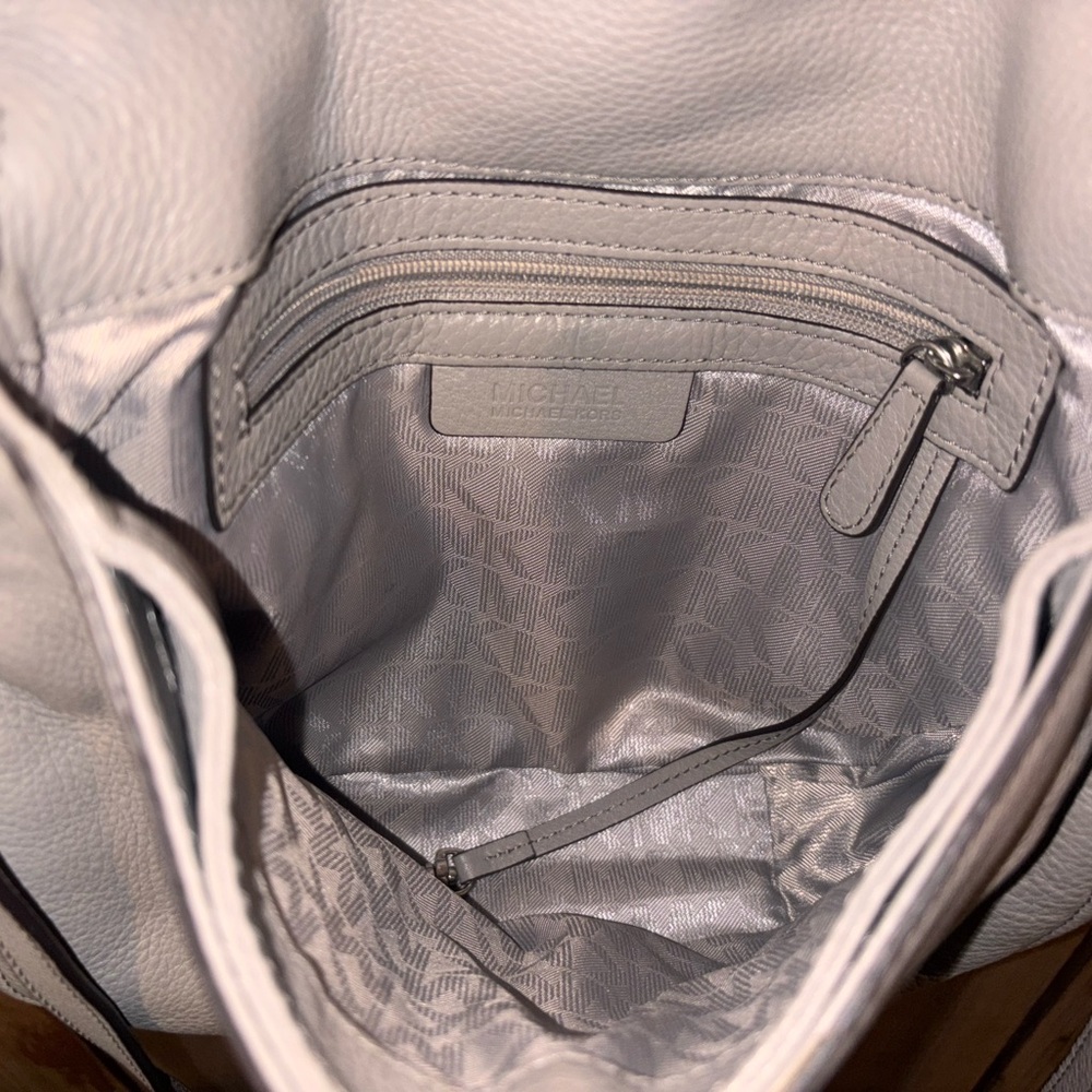 Michael Kors Gray Leather Shoulder Bag - Picture 6 of 6